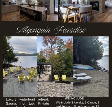 Waterfront Algonquin Retreat,Hot Tub & Sauna