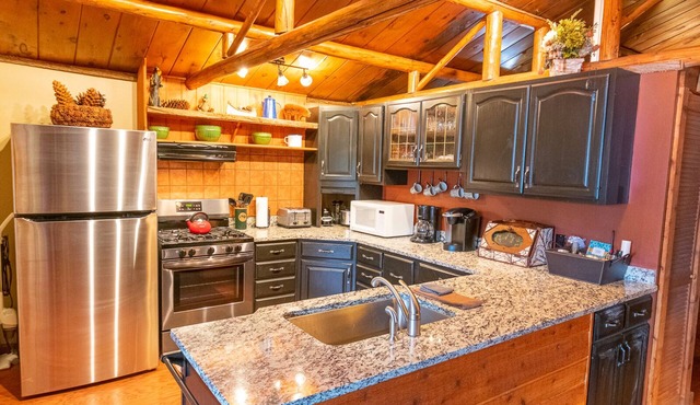 Waterfront Bear Cabin on Lake Colby in Saranac Lake, ideal setting year-round