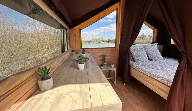 Waterfront cabin on stilts