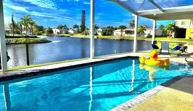 Waterfront corner lot-Heated Private Pool. You will love it as much as we do ❤️