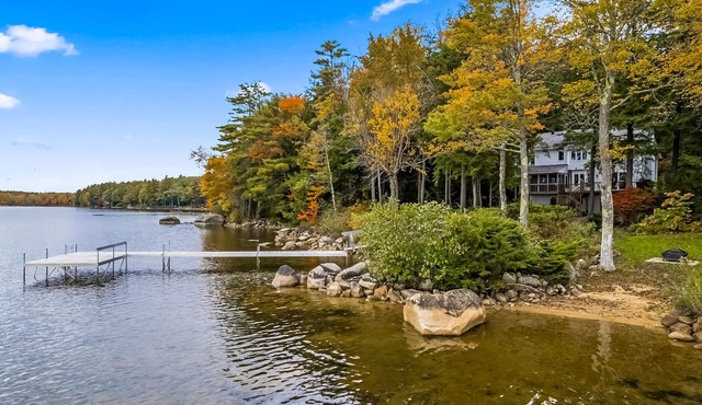Waterfront, dog-friendly home on 12+ acres with dock, hot tub & sunset views