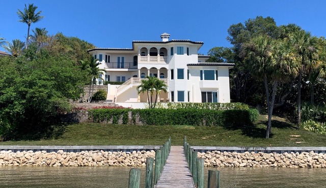 Waterfront French Riviera style home in Southeast Florida