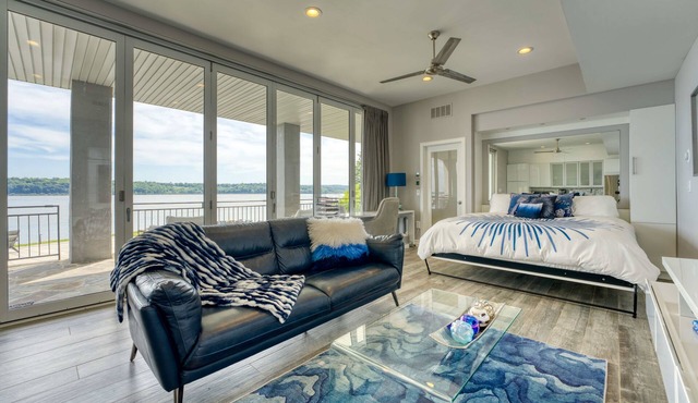 Waterfront retreat near Kingston, NY w/stunning views, firepit & trails nearby!