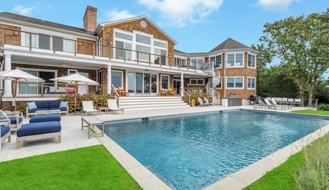 Waterfront Southampton Estate with Pool, Tennis Court & Resort-Style Living