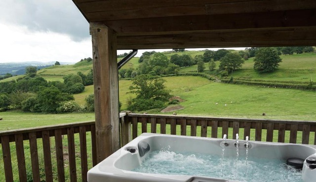 Wheat Cottage - 5* Cyfie Farm with private covered hot tub
