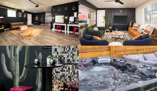 Wild West Disco Haus! Sleeps 12, Hot Tub + Gym!