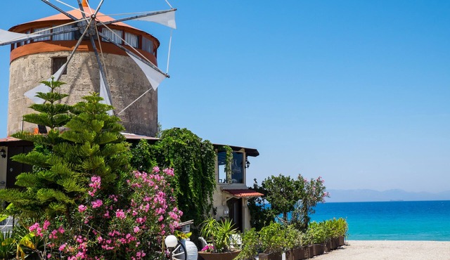 Windmill Tower Beach House in Rhodes island