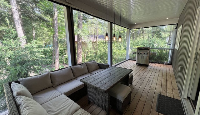 Winter, all new and modern cottage