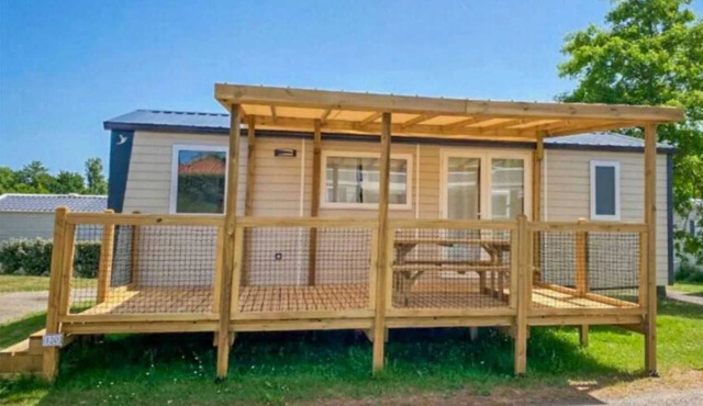 ZEcamping familial parc aquatique animaux acceptés mobil-home TV 34m2