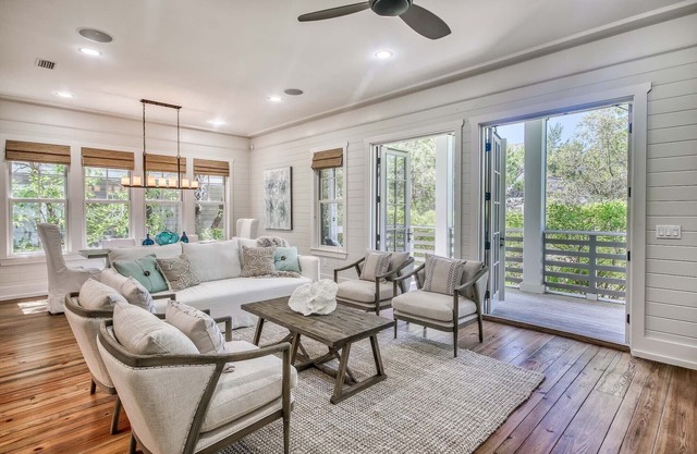 Spacious WaterSound Home with Golf Cart, Bikes and Private Beach Access