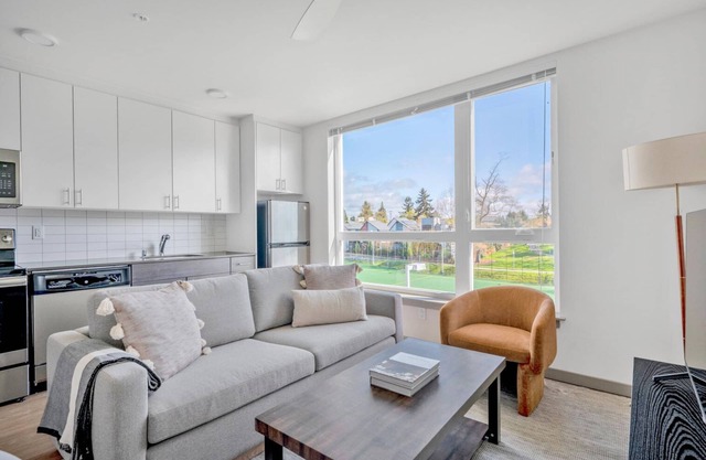 Trendy Columbia City 1BR w/ W/D & Gym, steps to Light Rail, by Blueground