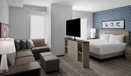 Studio, 1 King Bed with Sofa bed, Kitchen