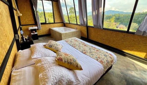 Panoramic Cabin, Bathtub, Mountain View
