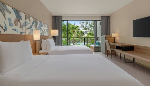 Deluxe Room, 2 Double Beds, Balcony, Pool View (Balcony)