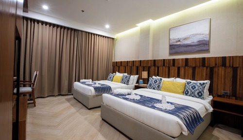 Premium Quadruple Room, Balcony, Beach View