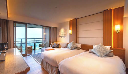 Terrace Twin Room B with Open-Air Hot Spring Bath (East Building) Non Smoking