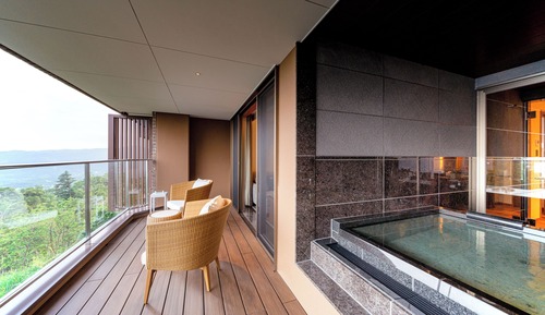 Deluxe Terrace Twin Room B1 with Open-Air Hot Spring - 3rd Floor (East Building) Non Smoking