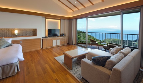 Deluxe Terrace Twin Room A with Open-Air Hot Spring - 4th Floor (West Building) Non Smoking