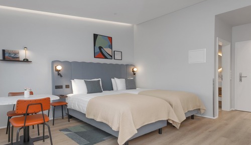 Studio, 2 Twin Beds, Kitchen (Hallgrimskirkja Church View)