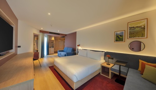 Family Room, 1 King Bed with Sofa bed