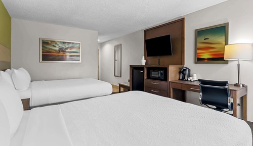 Standard Room, 2 Queen Beds, Non Smoking, Refrigerator & Microwave