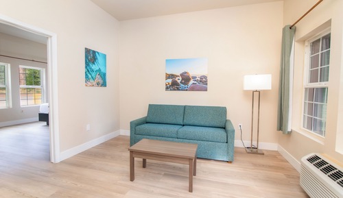 Deluxe Studio Suite, 1 King Bed, Refrigerator & Microwave, Garden View