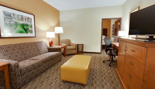 Suite, 2 Queen Beds, Accessible (Sofa Sleeper, Interior, Tub)