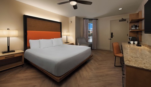 Village - Preferred Room - King. Wheelchair accessible with tub and option for hearing accessibility