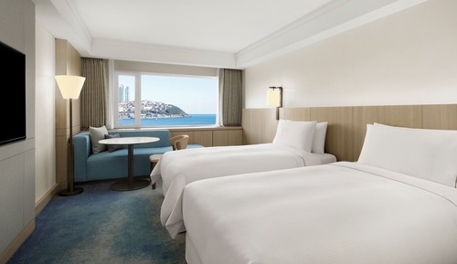 Executive Beach Twin, Club lounge access, 2 Twin, Haeundae Beach view