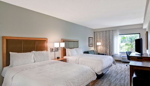 Room, Multiple Beds, Refrigerator & Microwave