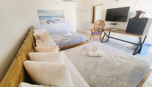 Standard room, 2 double beds with balcony